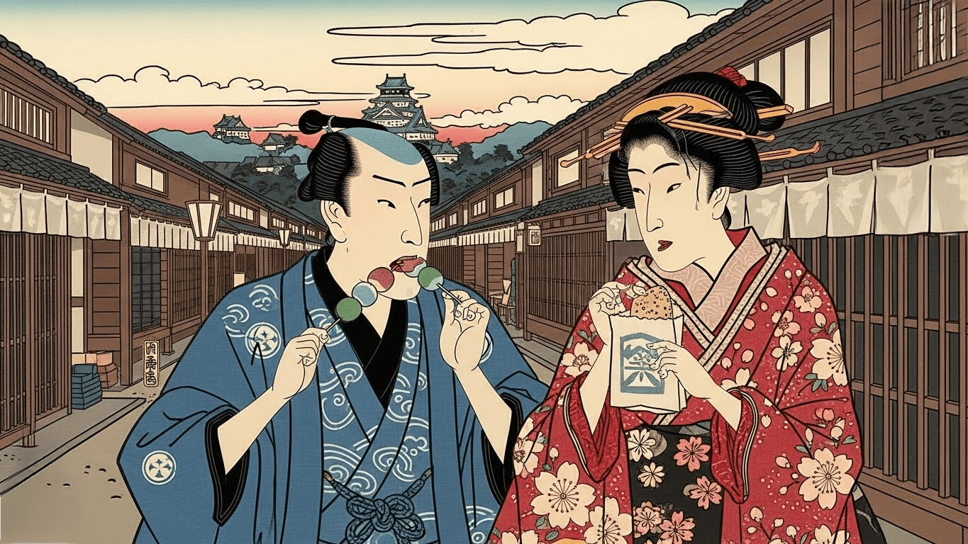 食べながら歩かないでください