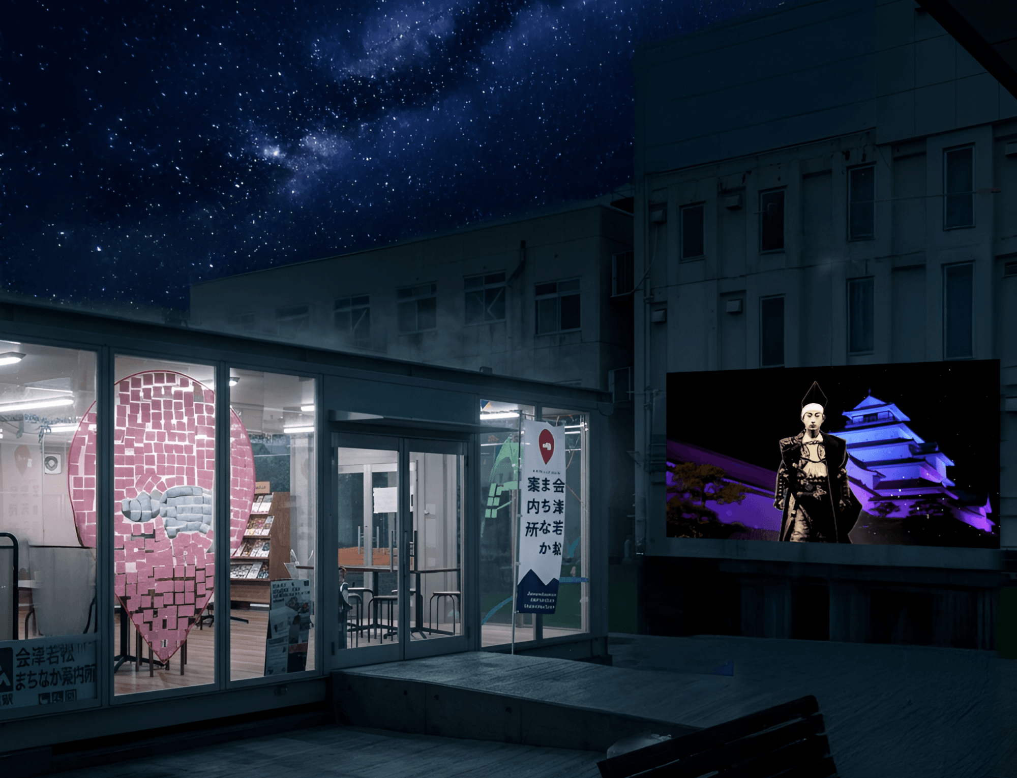 아이즈와카마쓰 프로젝션 매핑 행사장 아이즈와카마쓰 시내 안내소